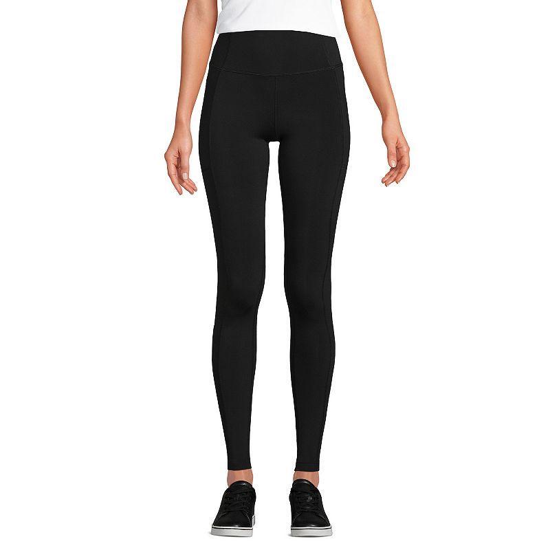 Womens Lands End Active High Impact Pocket Leggings Deep Blue Product Image