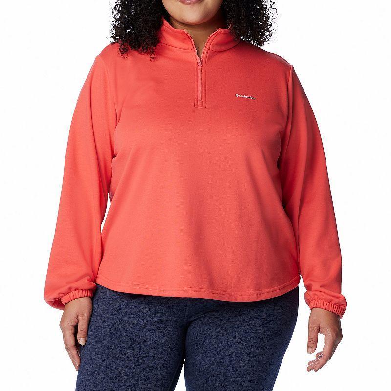 Plus Size Columbia Trek French Terry 1/2-Zip Pullover Sweatshirt, Womens Product Image