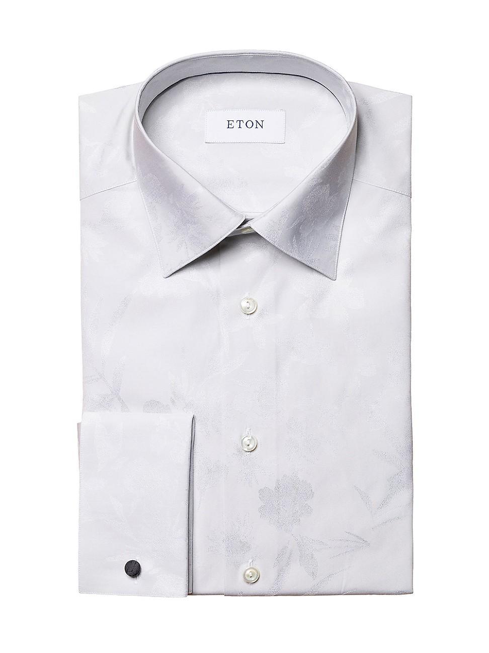 Mens Contemporary Fit Jacquard Floral Formal Shirt Product Image