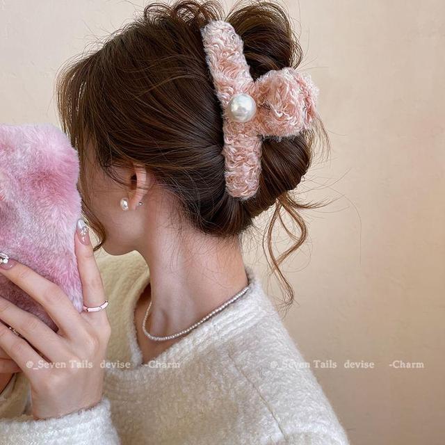 Bead Chenille Hair Claw Clip Product Image