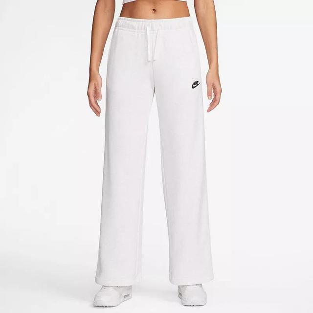 Womens Nike Sportswear Club Fleece Midrise Wide-Leg Pants Birch Grey Product Image