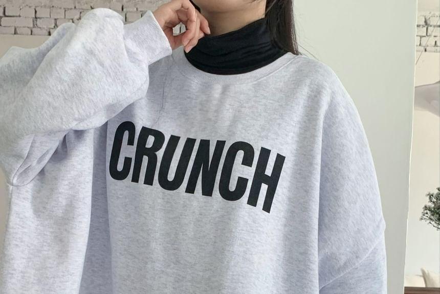 Star Print Lettering Loose-Fit Pullover Product Image