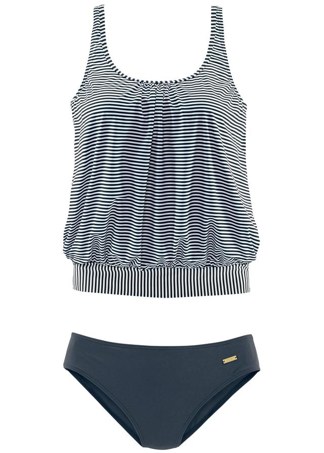 Blouson Tankini Set - Navy Stripe Product Image