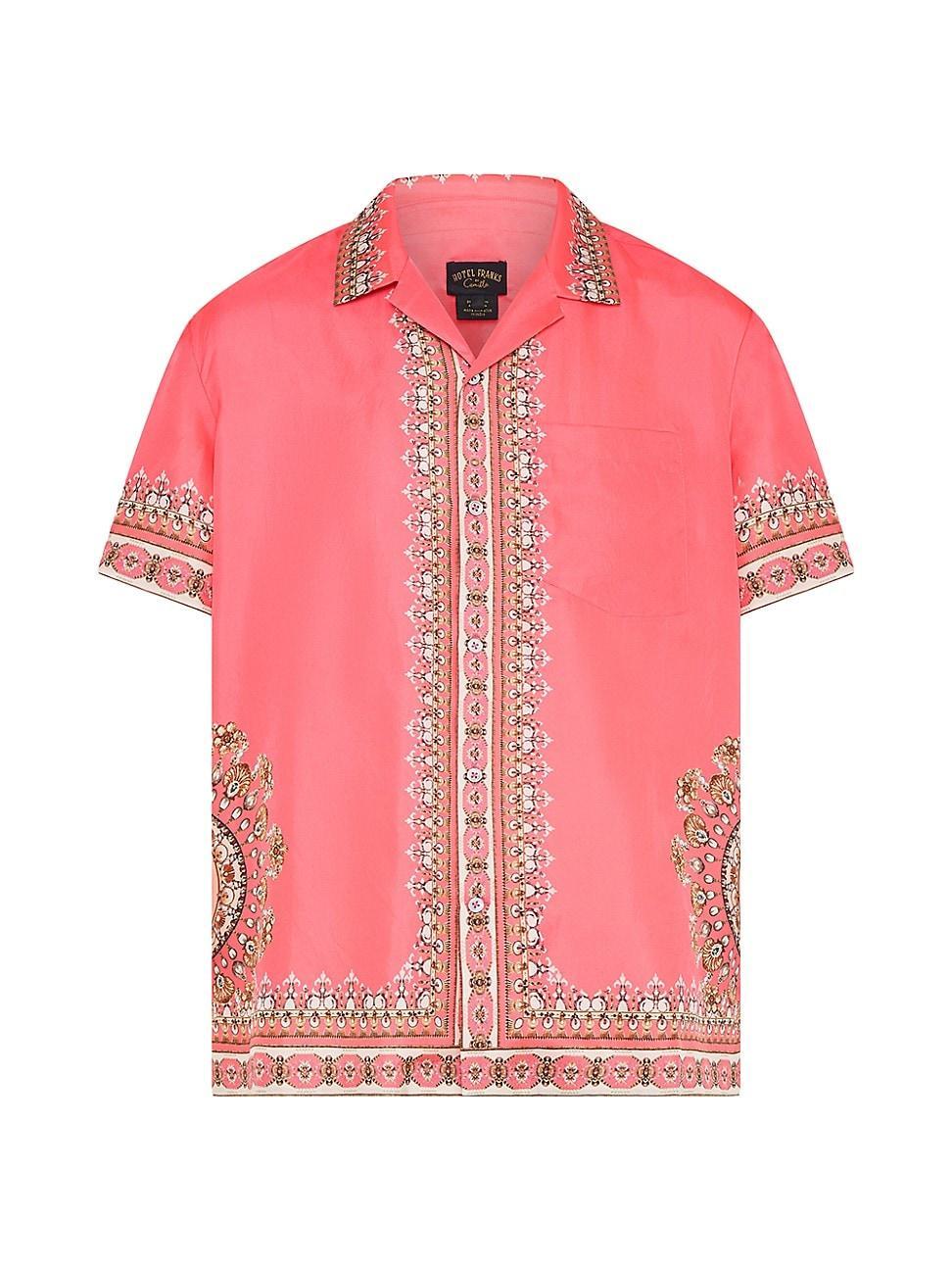 Mens Short Sleeve Camp Collared Shirt Product Image