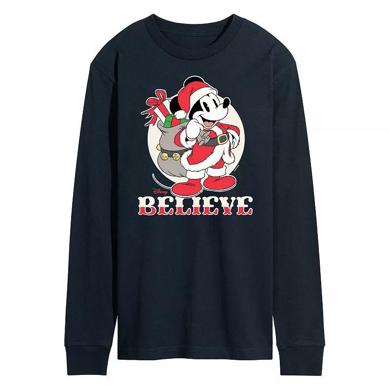 Disneys Mens Believe Long-sleeved Tee Blue Product Image