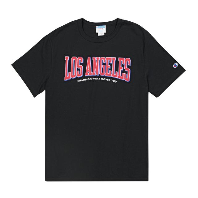 Mens Champion Heritage Short-Sleeve T-Shirt, Los Angeles Black XL Product Image