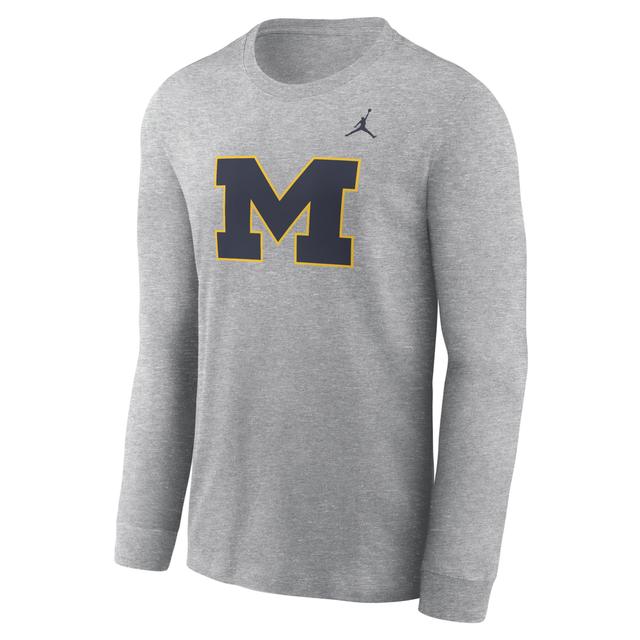 Michigan Wolverines Primary Logo Nike Mens College Long-Sleeve T-Shirt Product Image