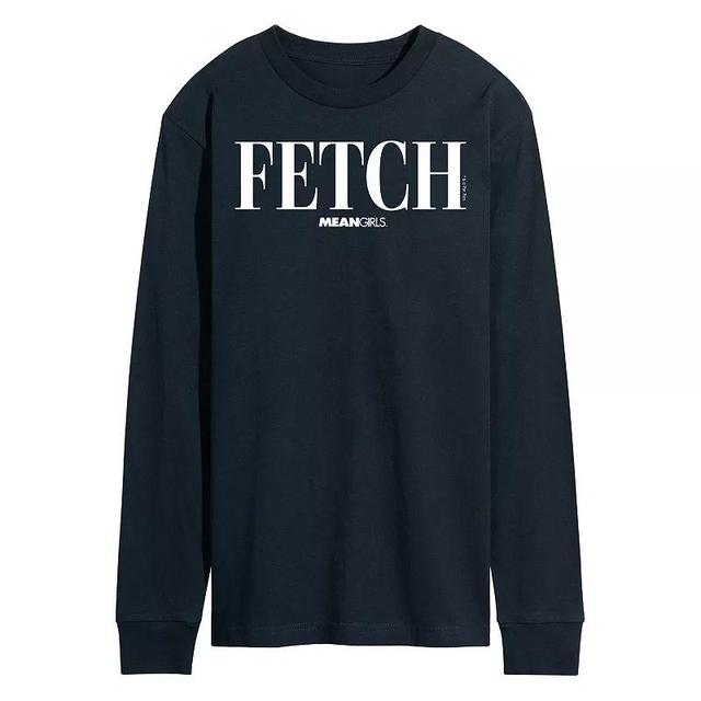 Mens Mean Girls Fetch Long Sleeve Graphic Tee Blue Product Image