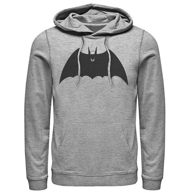 Mens DC Comics Batman Front Portrait Logo Hoodie Athletic Grey Product Image