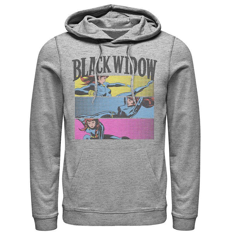 Mens Marvel Black Widow Panels Hoodie Athletic Grey Product Image