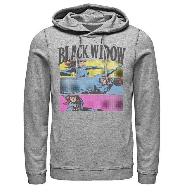 Mens Marvel Black Widow Panels Hoodie Athletic Grey Product Image