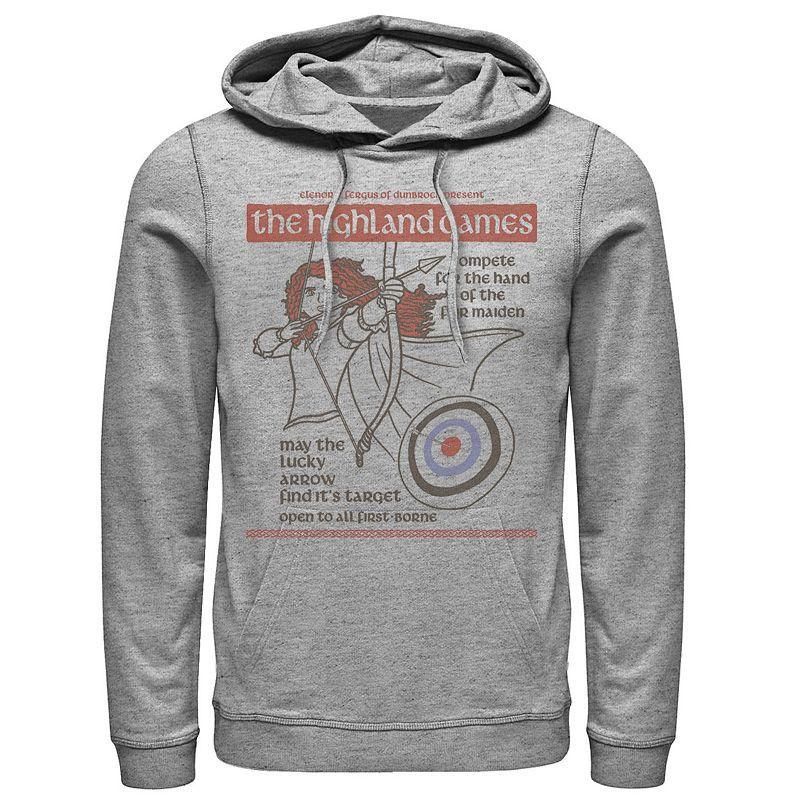 Disneys Brave Merida Mens The Highland Games Hoodie Athletic Grey Product Image