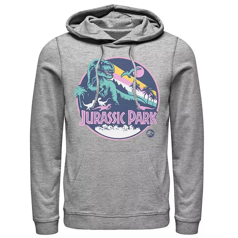 Mens Jurassic Park Retro Rex Scene Hoodie Blue Product Image