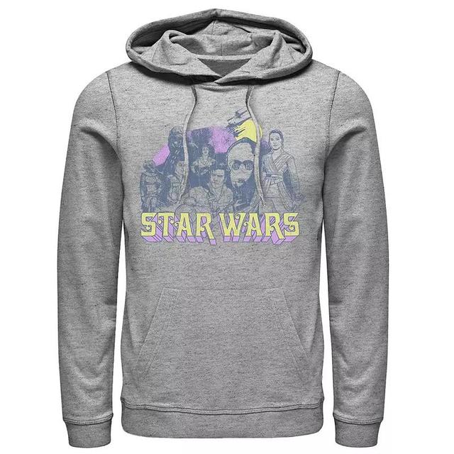 Mens Marvel Avengers Retro Style Logo Hoodie Athletic Grey Product Image