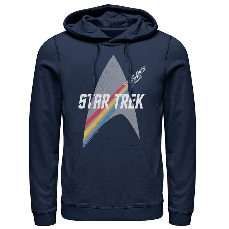 Mens Star Trek Prism Enterprise Pull-Over Hoodie Blue Product Image