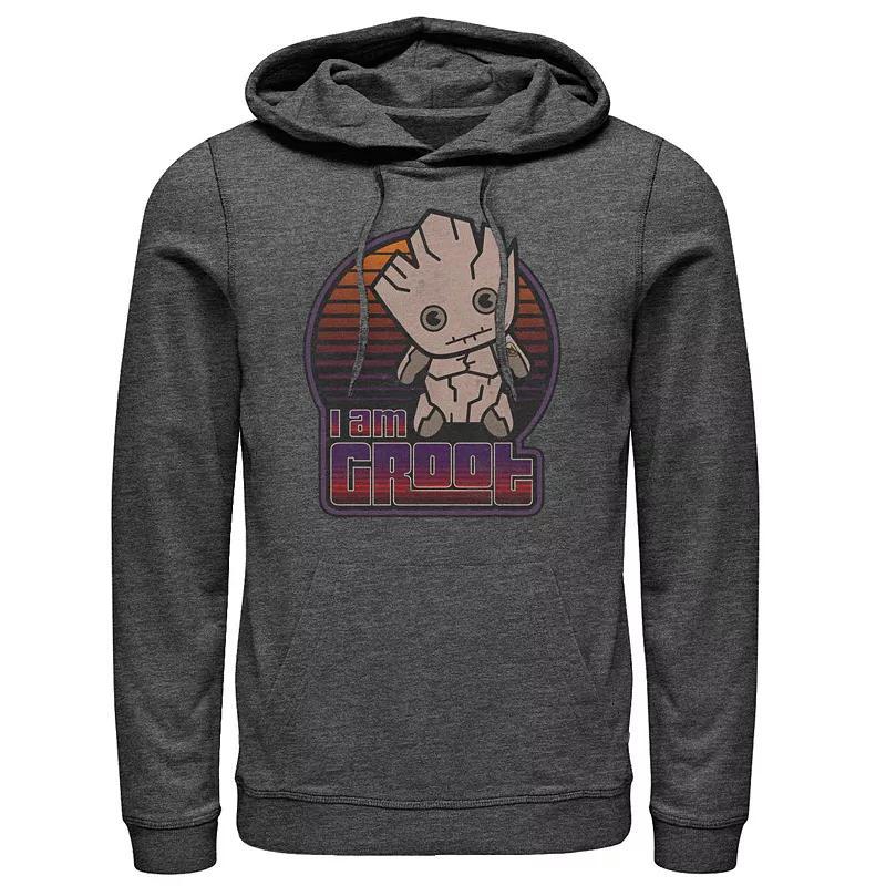 Mens Marvel Groot Kawaii Logo Hoodie Grey Heather Product Image