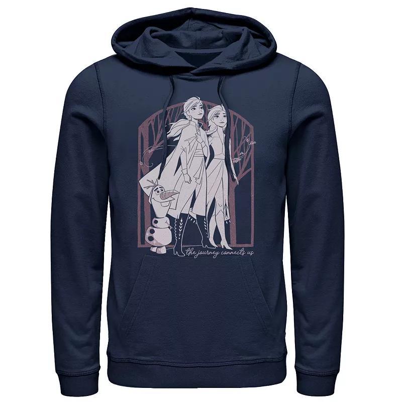 Mens Disney Frozen II Sisters Pullover Hoodie Blue Product Image