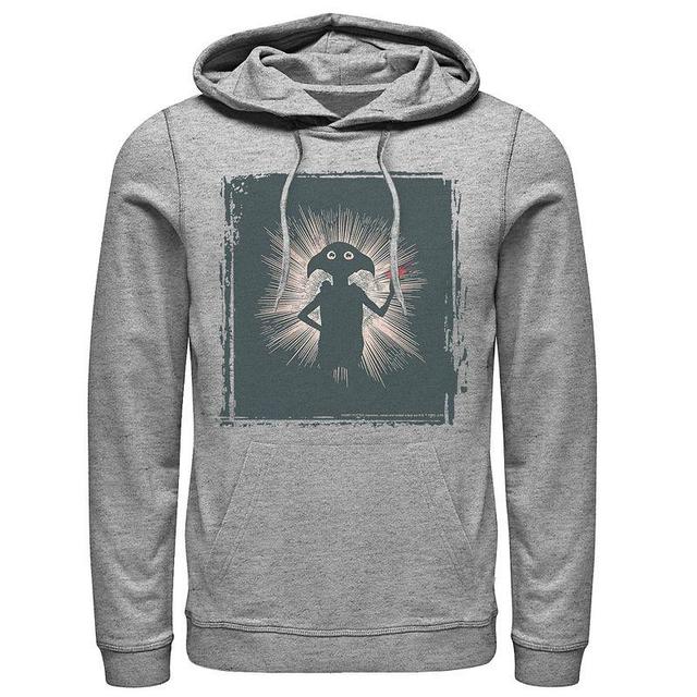 Mens Harry Potter Dobby Magical Snap Silhouette Graphic Pullover Hoodie Athletic Grey Product Image