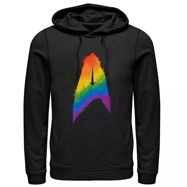 Mens Star Trek Discovery Rainbow Paint Insignia Hoodie Product Image