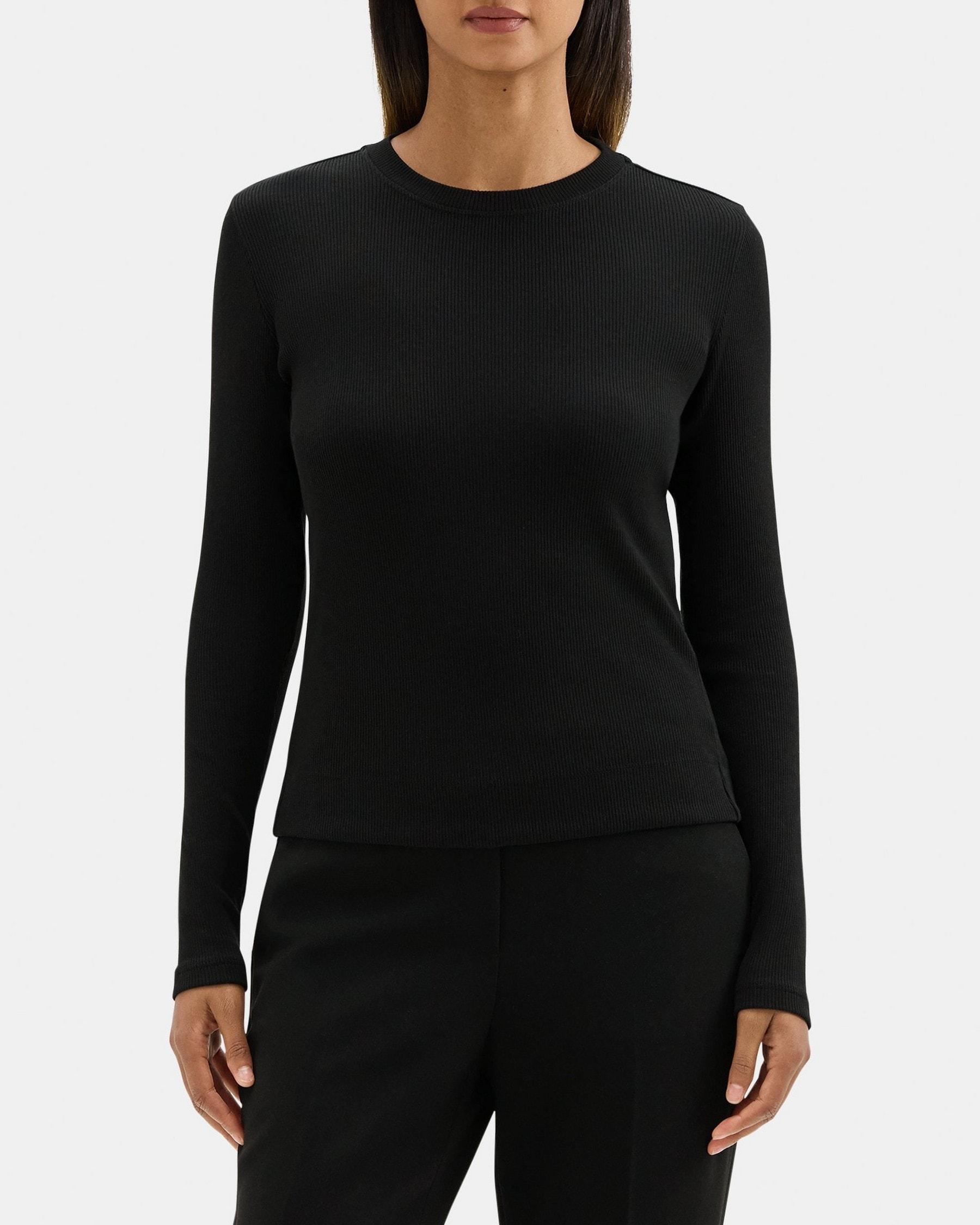 Long-Sleeve Tiny Tee in Ribbed Modal Cotton product image