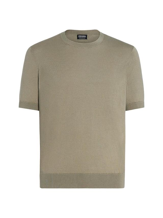 Mens Cotton Crewneck T-Shirt Product Image