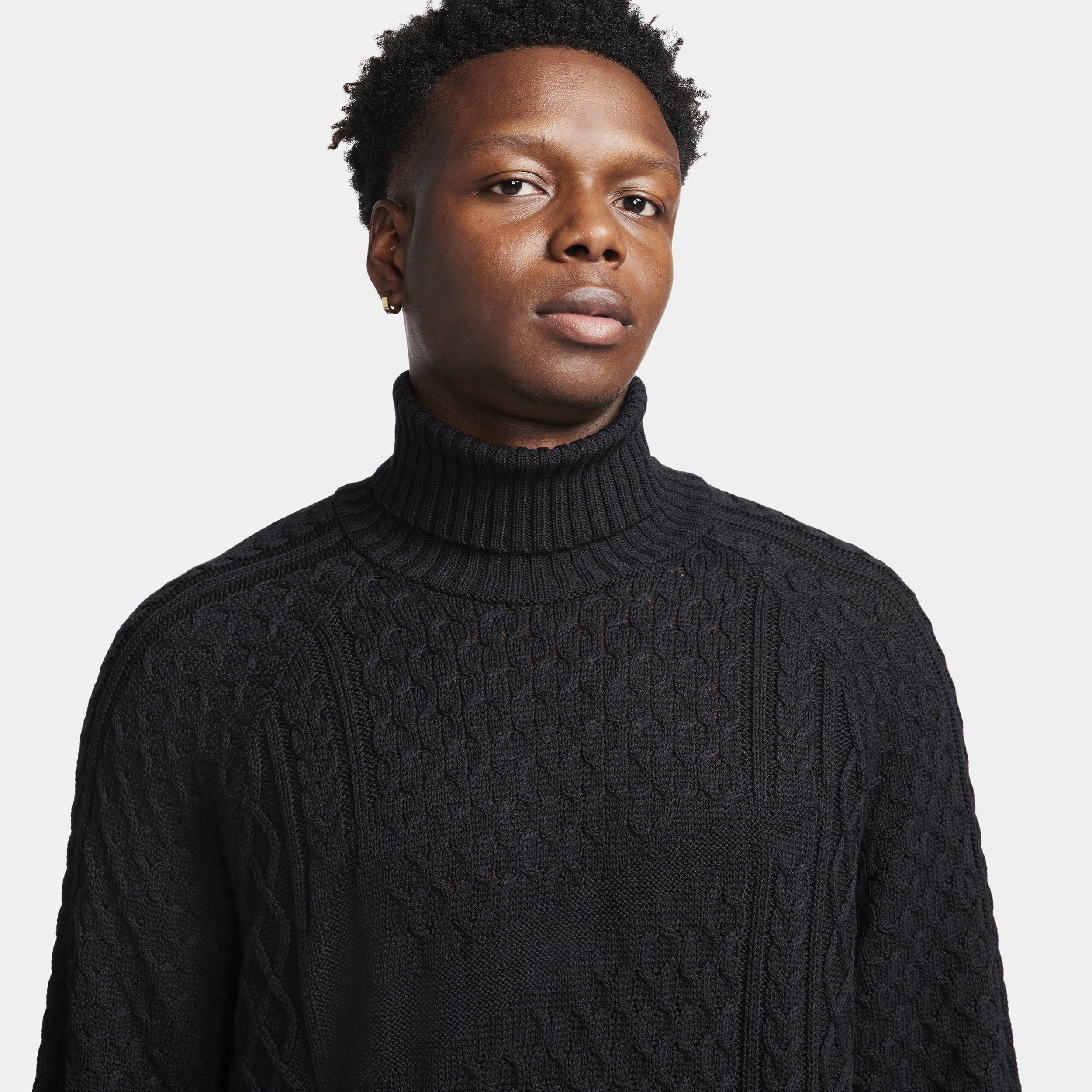 Nike Men's Life Cable Knit Turtleneck Sweater  Product Image