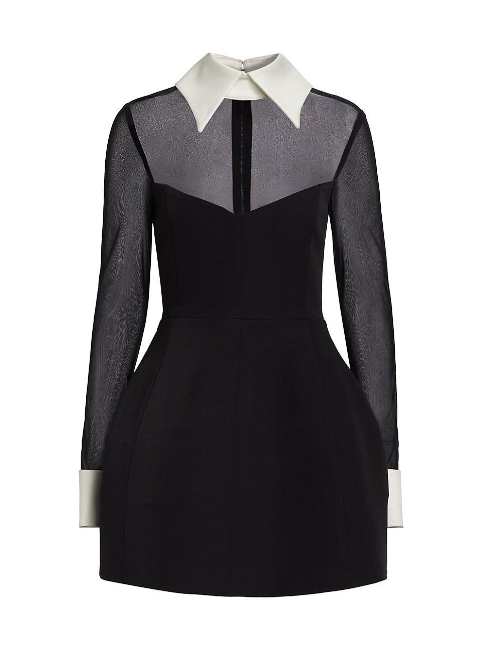 Womens Wednesday Long-Sleeve Minidress Product Image