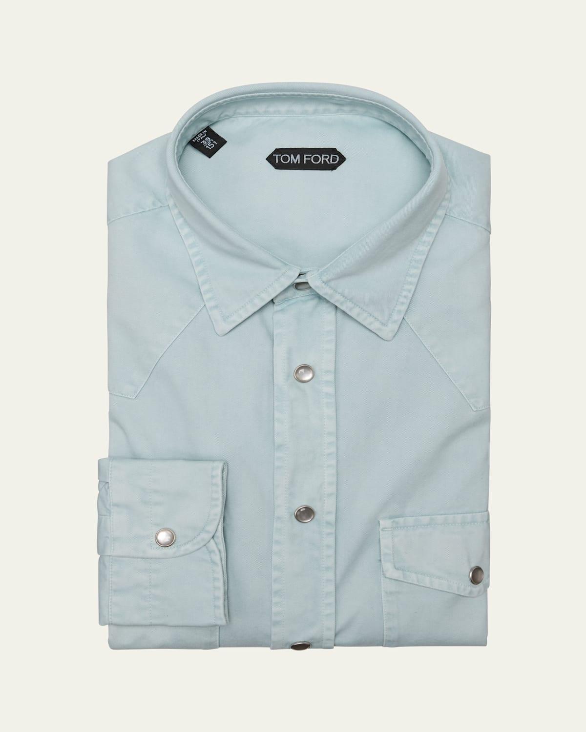 Mens Cotton Twill Western Shirt Product Image