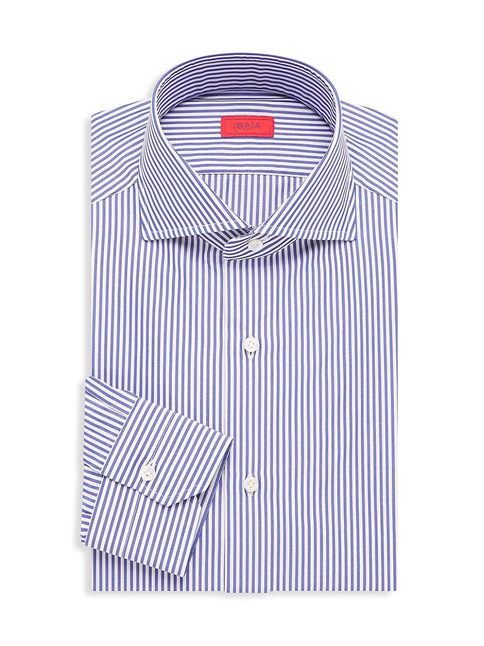 Mens Striped Button-Front Shirt Product Image