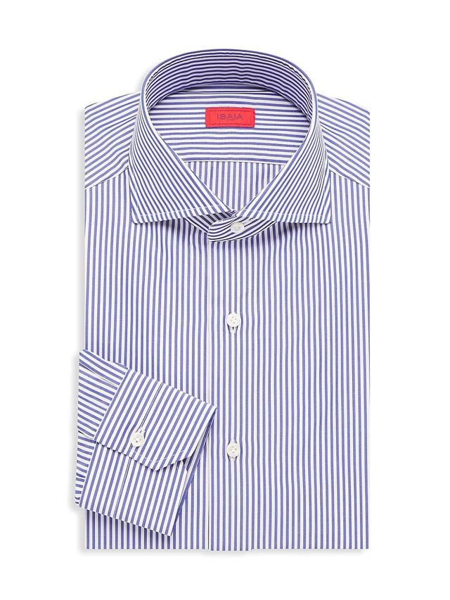 Mens Striped Button-Front Shirt Product Image