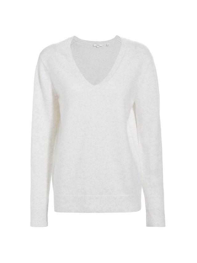 Vince Weekend V-Neck Cashmere Sweater (Heather ) Women's Clothing Product Image