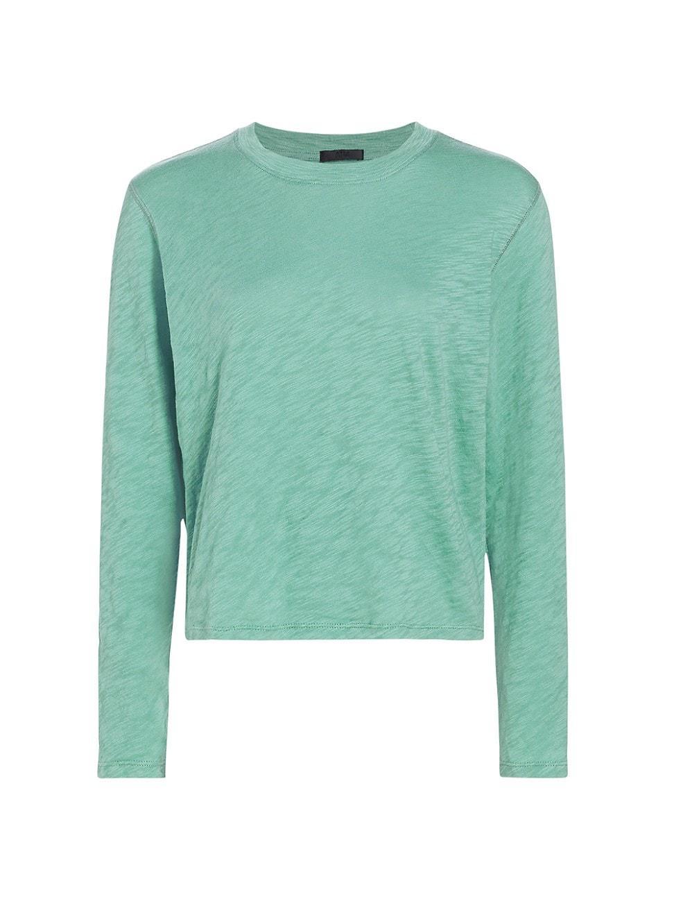 Womens Cotton Long-Sleeve Crewneck T-Shirt product image