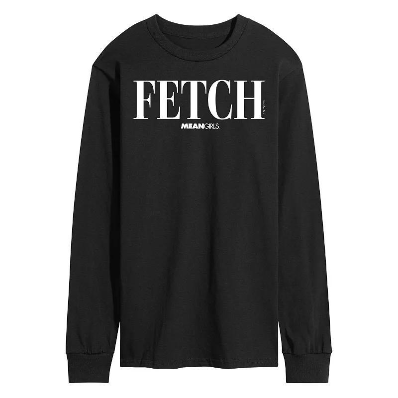 Mens Mean Girls Fetch Long Sleeve Graphic Tee Blue Product Image