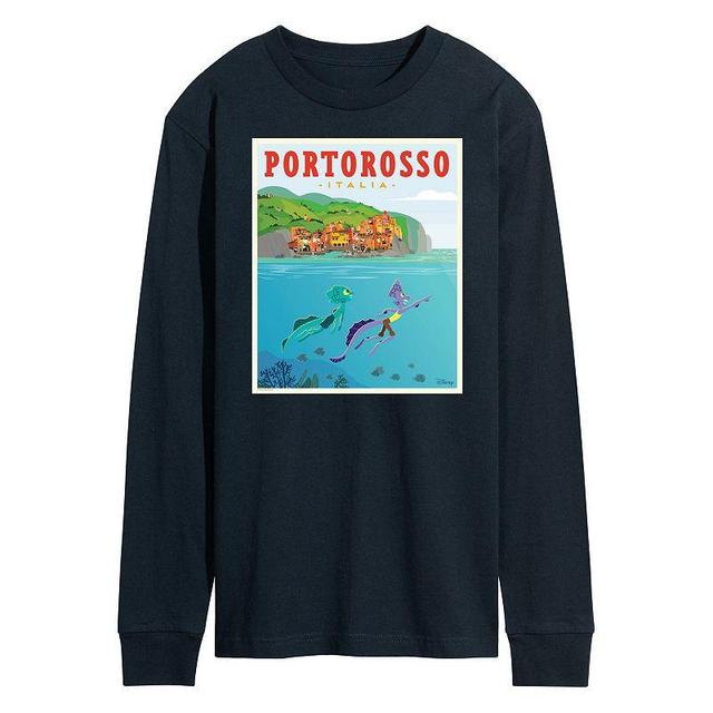 Disneys Luca Mens Italy Postcard Long Sleeve Blue Product Image