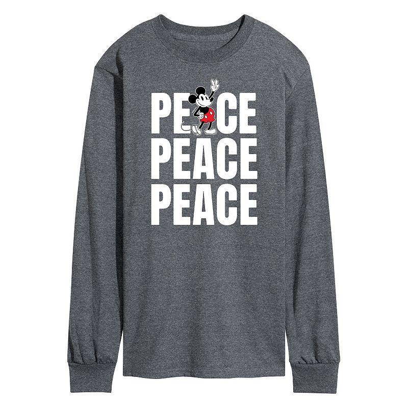 Disneys Mickey Mouse Mens Peace Long Sleeve Tee Product Image