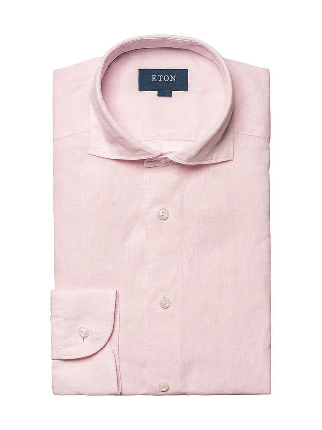 Mens Contemporary-Fit Linen Shirt Product Image