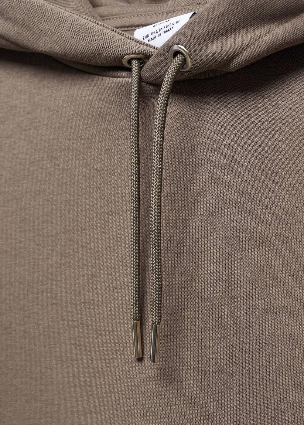 MANGO MAN - Cotton kangaroo-hooded sweatshirt mink greyMen Product Image