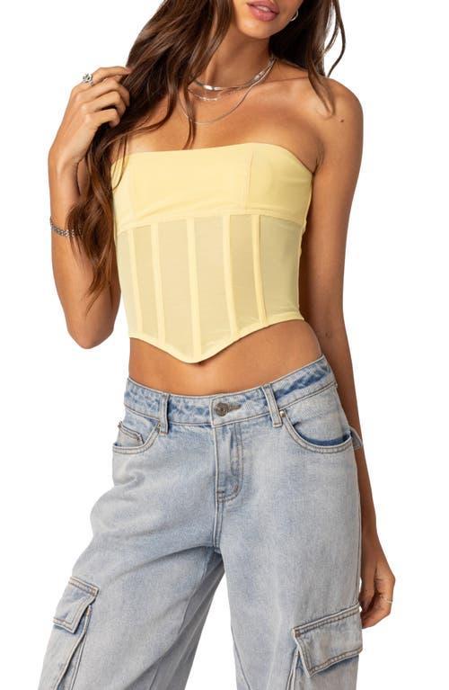 Womens Evangeline Sheer Mesh Corset Top Product Image