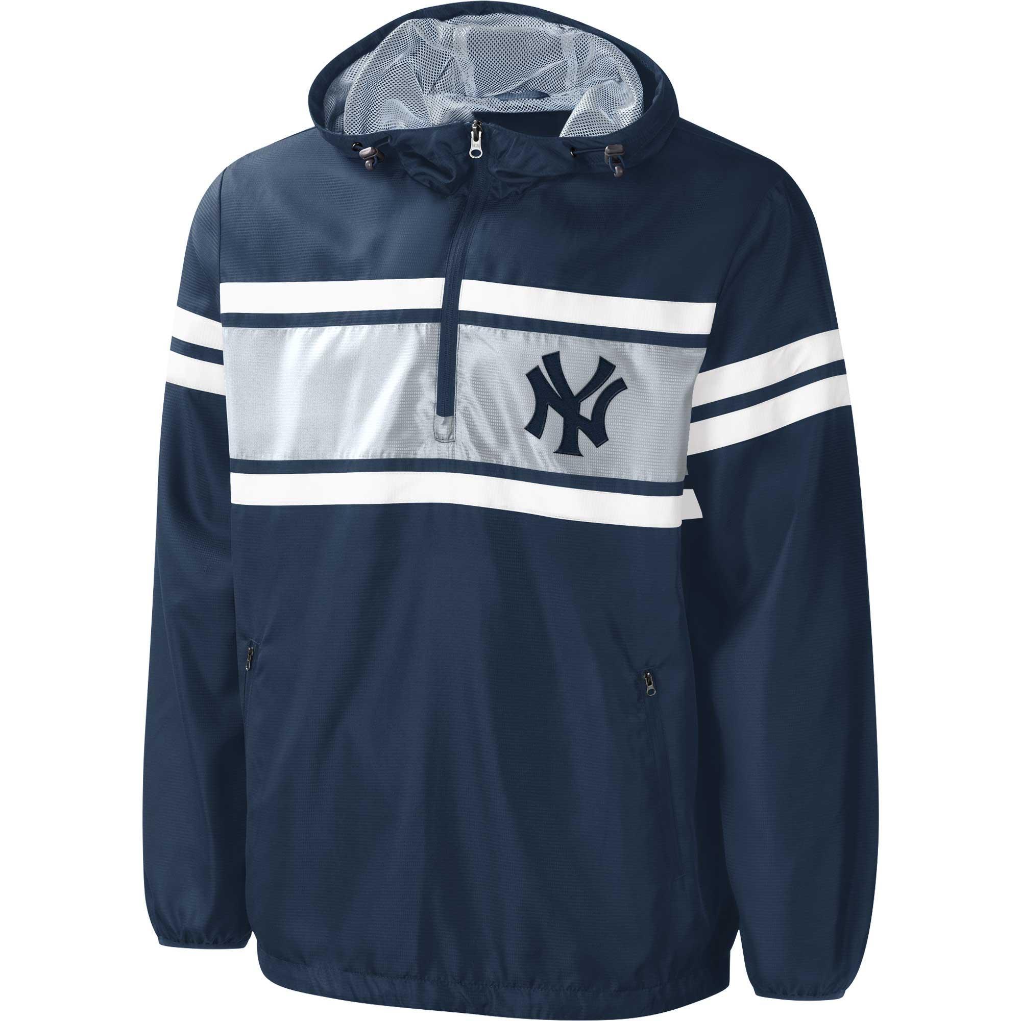 Mens G-III Sports by Carl Banks New York Yankees Game Score Half-Zip Windbreaker Blue Product Image