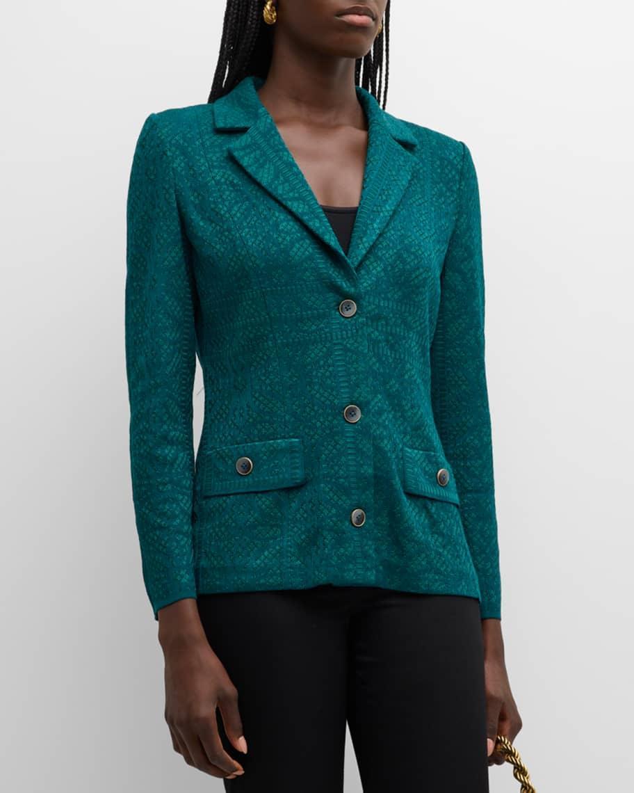 Tailored Jacquard Knit Jacket Product Image