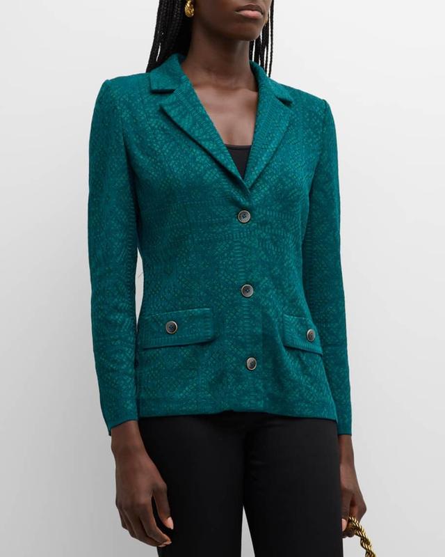 Tailored Jacquard Knit Jacket Product Image