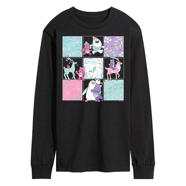 Mens Care Bears Unlock The Magic Grid Long Sleeve Tee Black Product Image