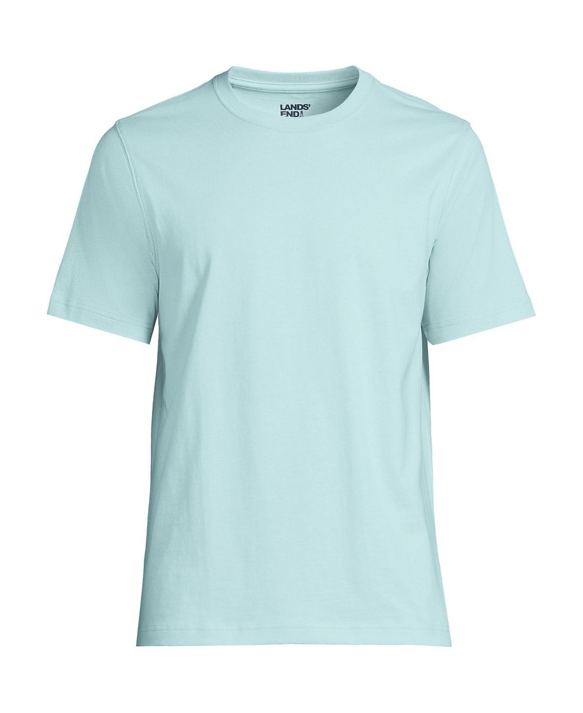 Mens Lands End Super-T Short Sleeve T-Shirt Bermuda Blue Grey Product Image