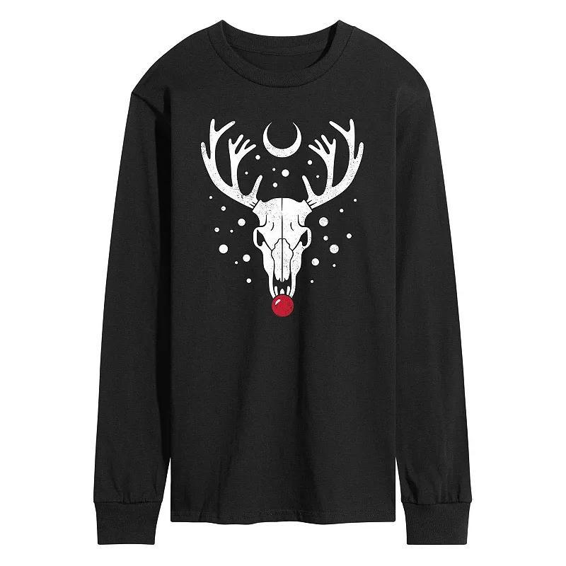 Mens Reindeer Skull Long Sleeve Tee Product Image