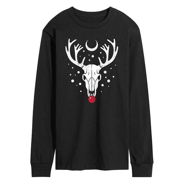 Mens Reindeer Skull Long Sleeve Tee Product Image