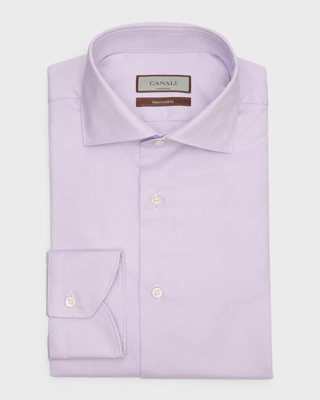 Mens Impeccabile Cotton Pique Dress Shirt Product Image