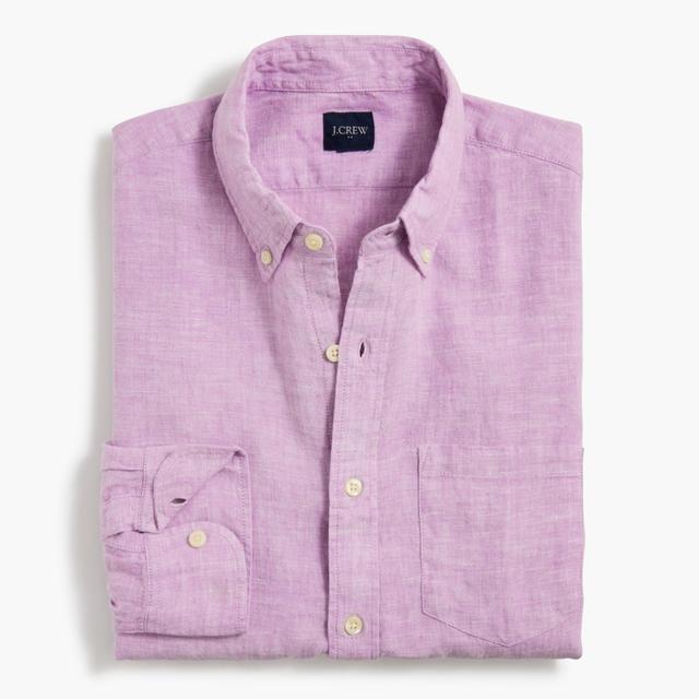 Classic linen-blend shirt Product Image