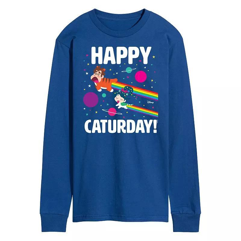 Disneys Wreck It Ralph Mens Happy Caturday Long Sleeve Graphic Tee Product Image