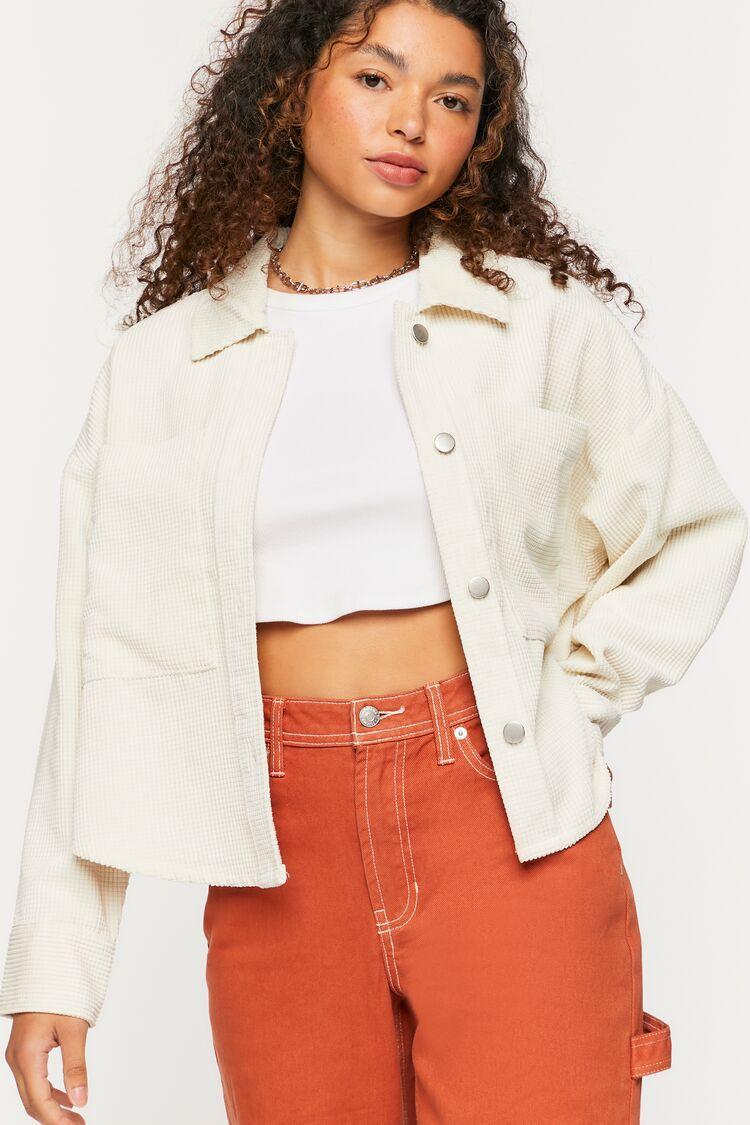 Waffle Corduroy Shacket | Forever 21 Product Image