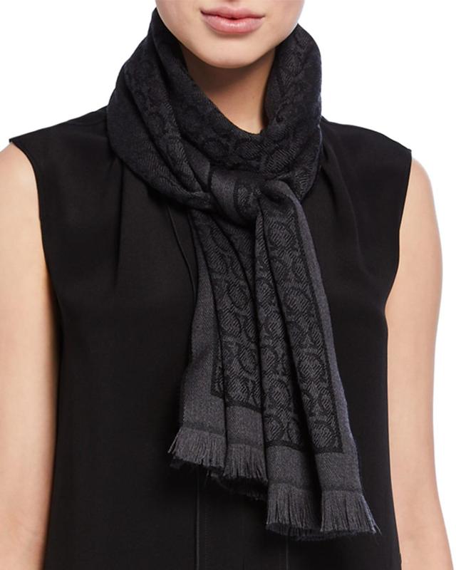 Womens Printed Wool Scarf Product Image